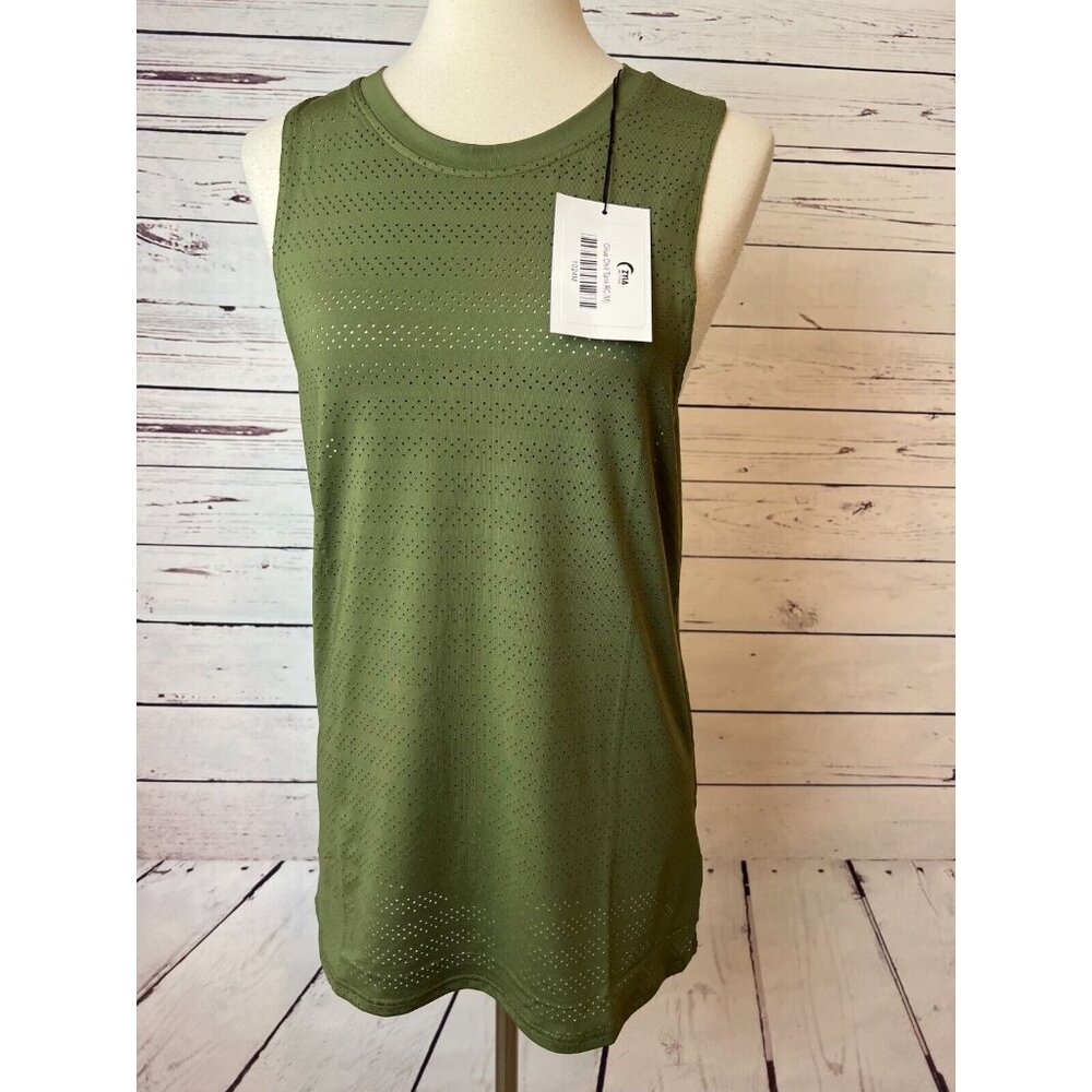 Zyia Active Chill Tank RC Sleeveless Top Medium NWT Breathable Workout‎ Green